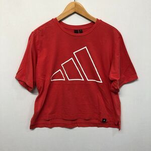 Adidas Women Short Sleeve T-Shirt Tee Top Shirt Size Large Red M193 -25